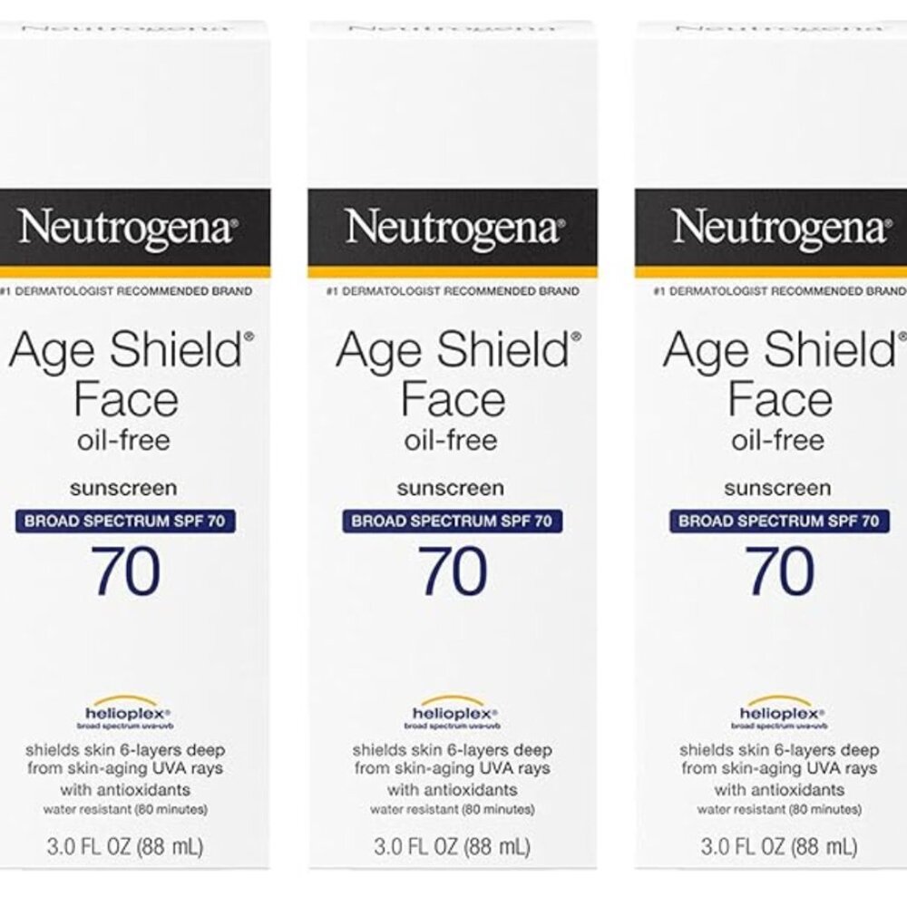 NEW 3 Pack Neutrogena Age Shield Face Sunscreen SPF 70